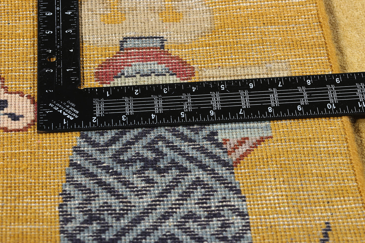10 x 13 Golden Chinese Art Deco Rug 30920