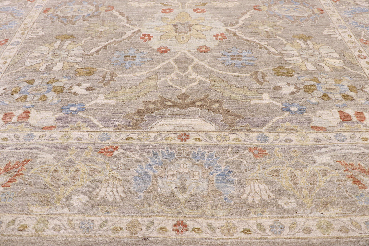 10 x 14 Modern Gray Persian Sultanabad Rug 60873