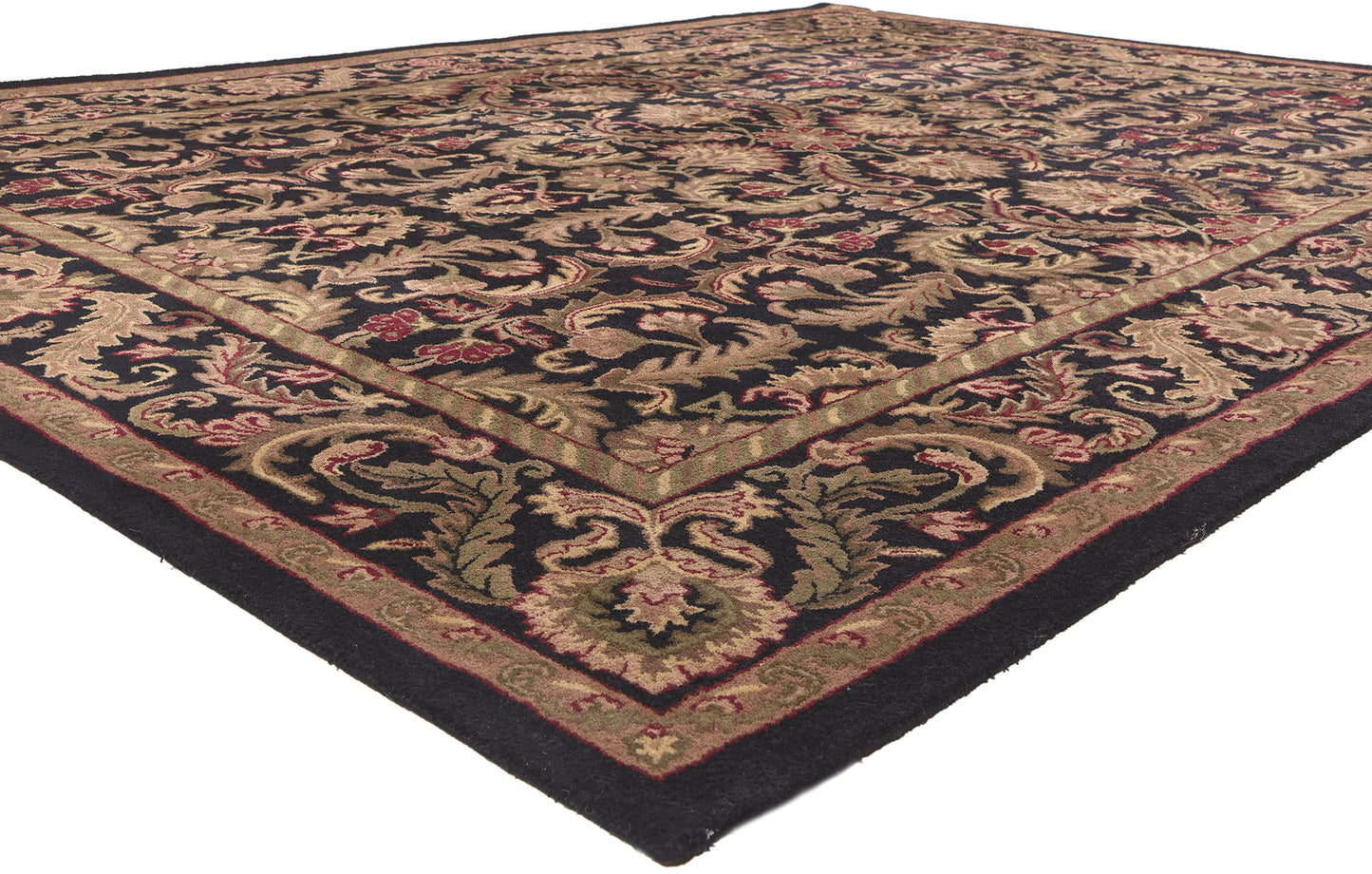 9 x 12 Earth-Tone Vintage Indian Rug 78679