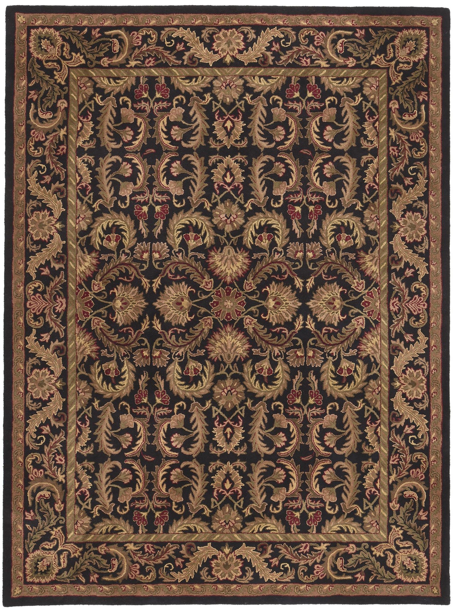 9 x 12 Earth-Tone Vintage Indian Rug 78679