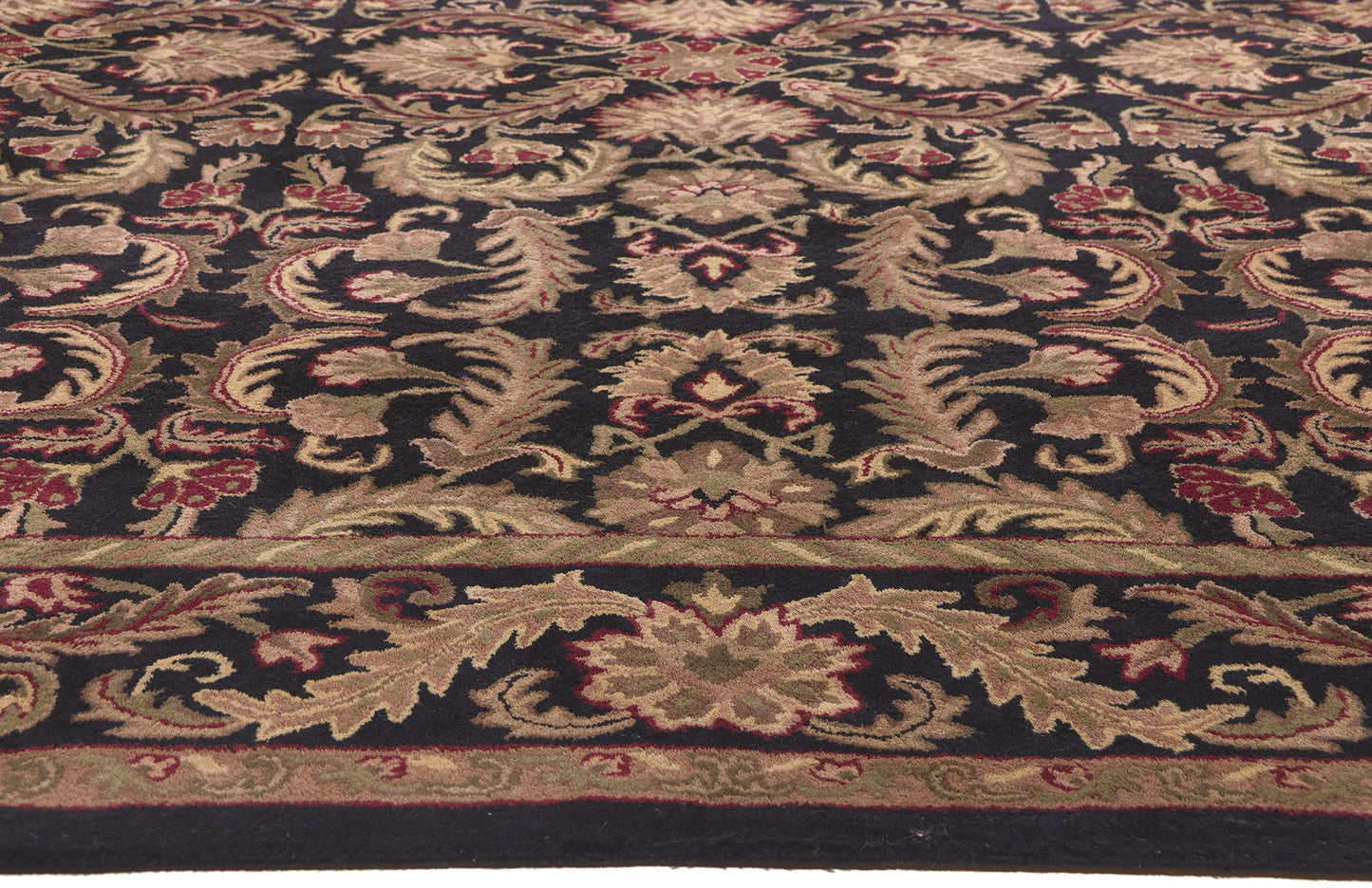 9 x 12 Earth-Tone Vintage Indian Rug 78679