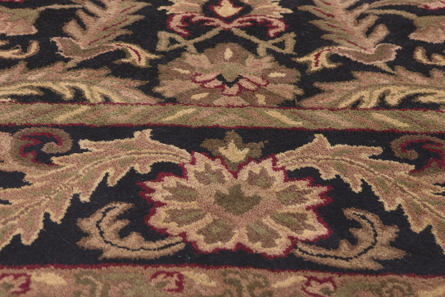 9 x 12 Earth-Tone Vintage Indian Rug 78679