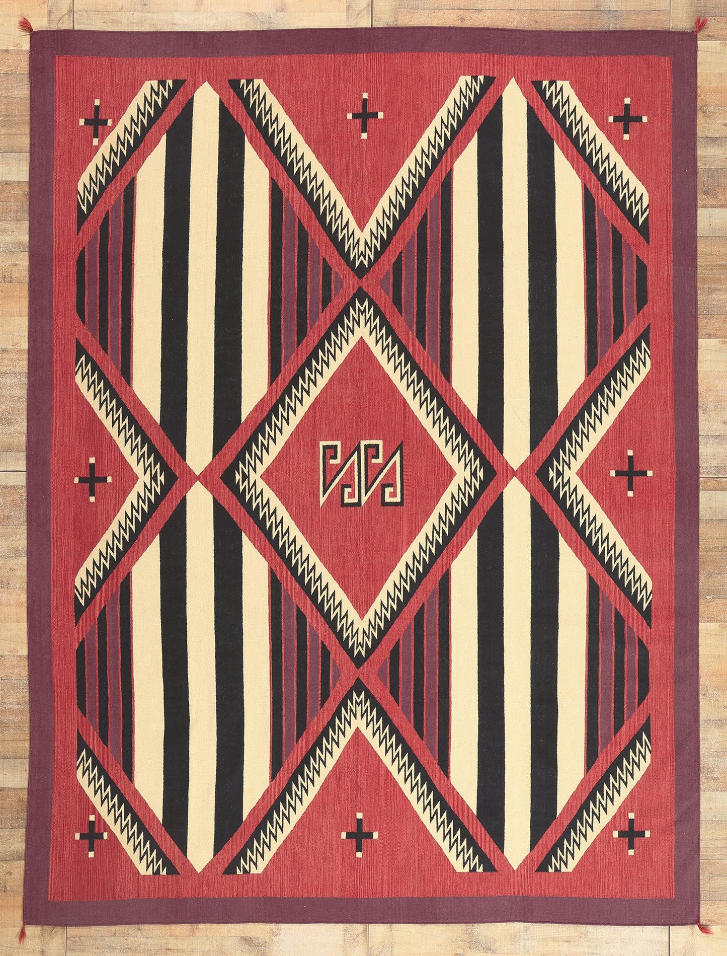 9 x 12 Southwest Modern Chief Blanket Navajo-Style Rug 81029