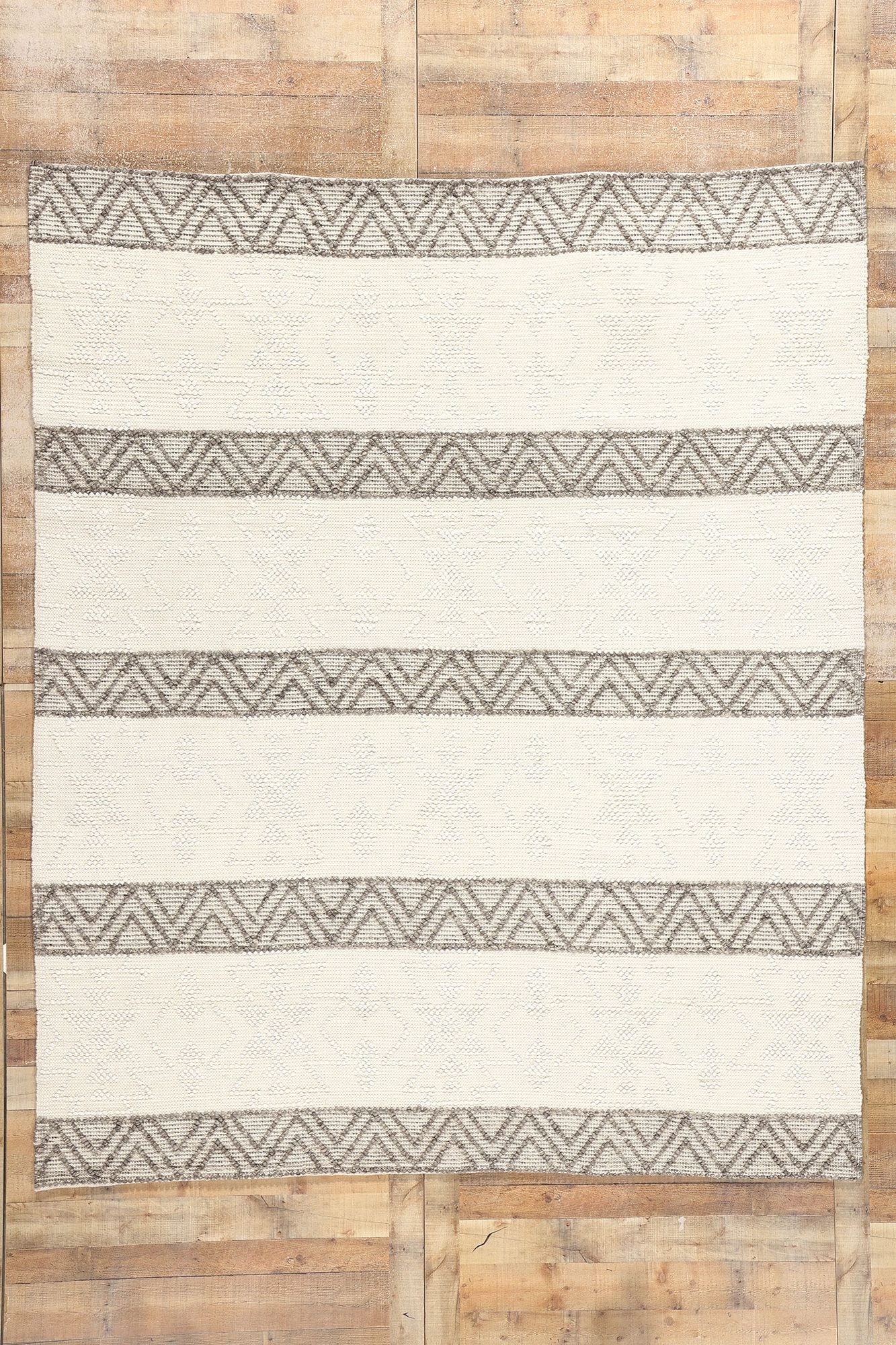 8 x 10 Moroccan Textured High-Low Kilim Rug 31010