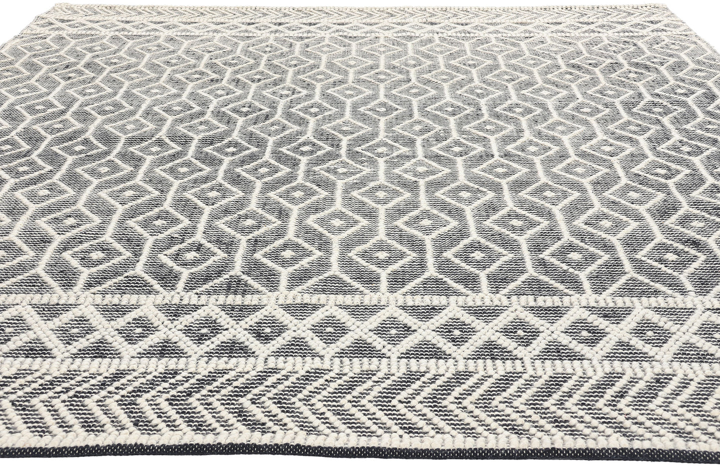 8 x 10 Moroccan Textured High-Low Kilim Rug 31022