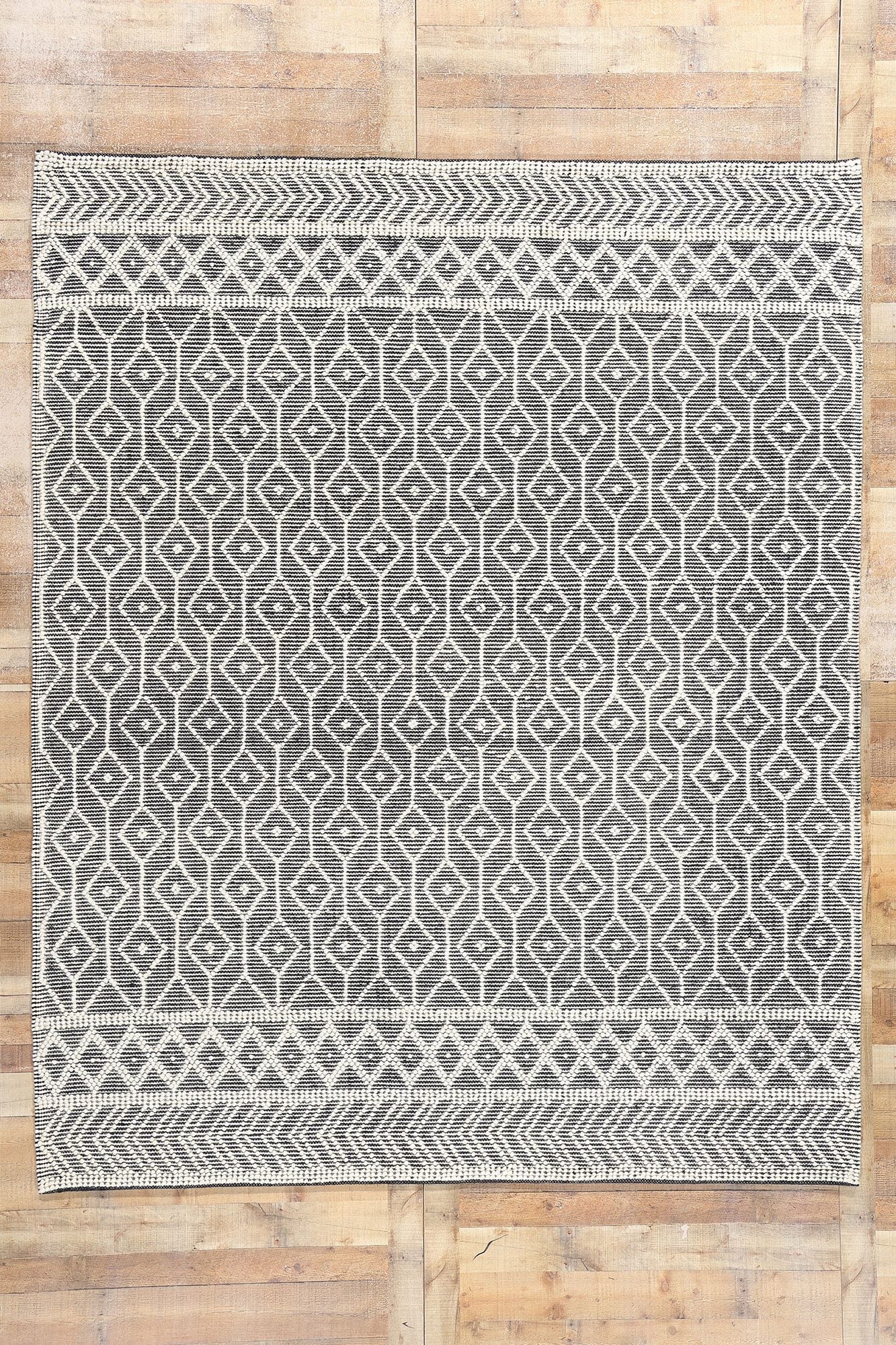 8 x 10 Moroccan Textured High-Low Kilim Rug 31022