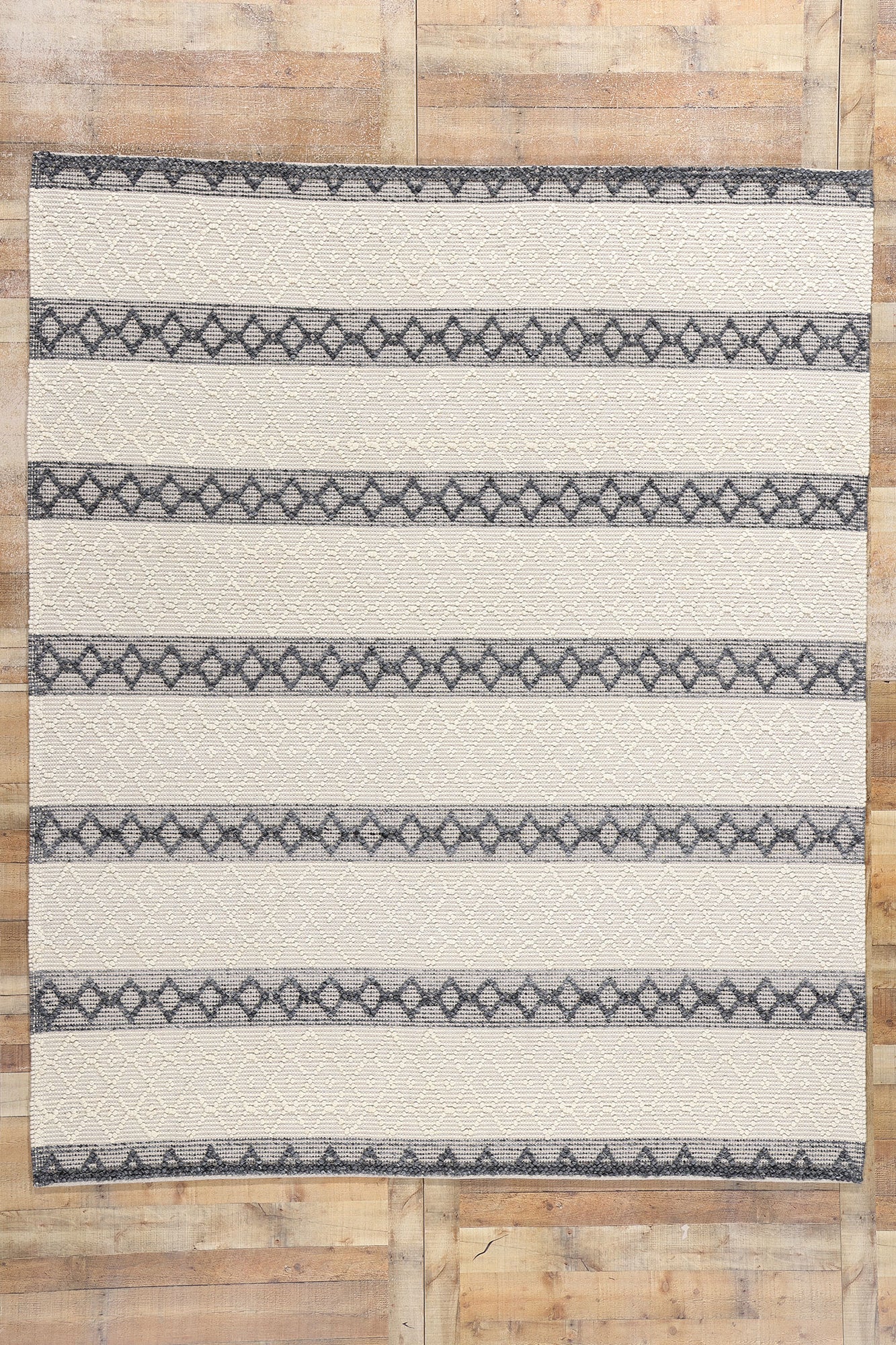 8 x 10 Moroccan Textured High-Low Kilim Rug 31024