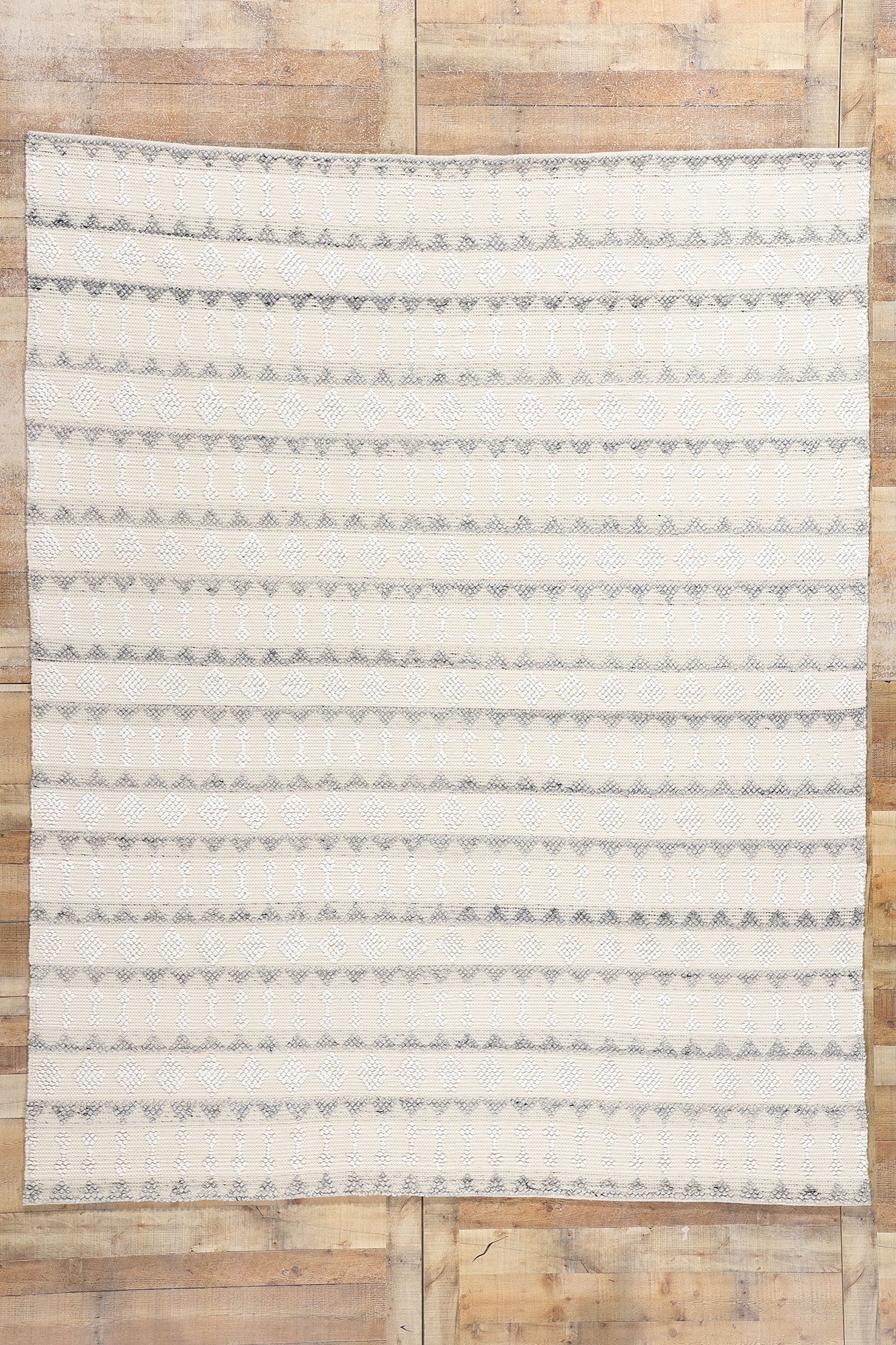 8 x 10 Moroccan Textured High-Low Kilim Rug 31035