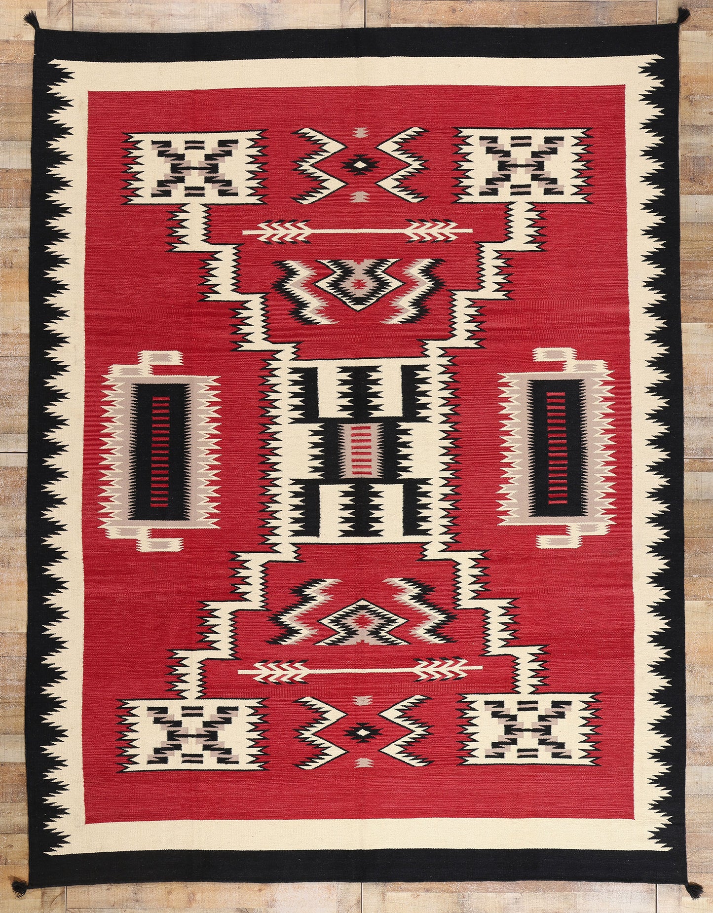 9 x 12 Southwest Modern Red Navajo-Style Rug 81024