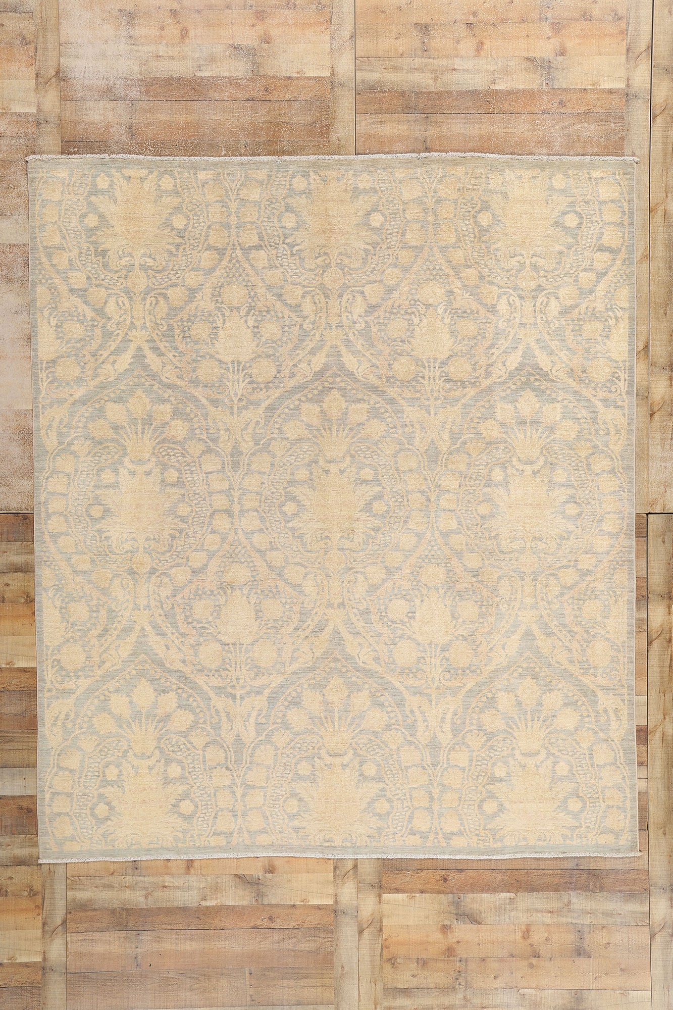 8 x 10 Transitional Ikat Damask Rug 80223