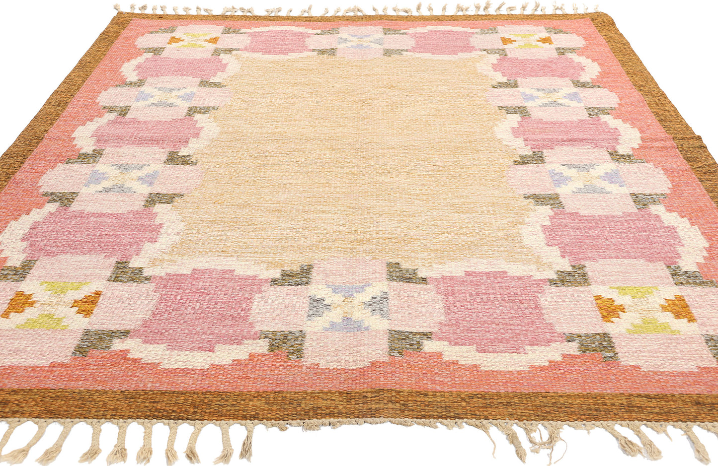 6 x 8 Ingegerd Silow Vintage Swedish Rollakan Rug 78257