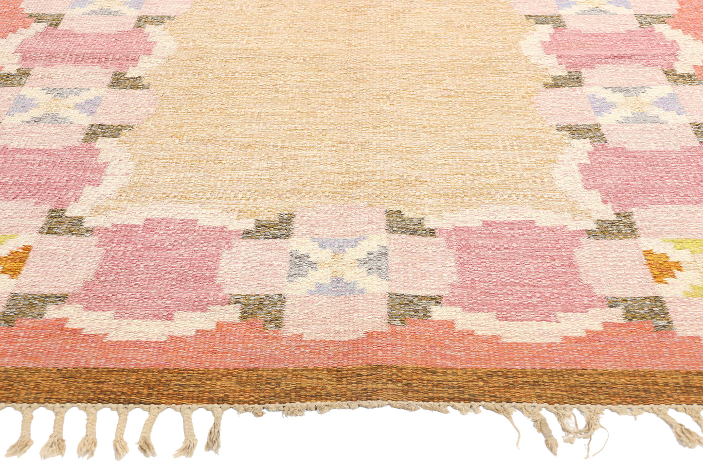 6 x 8 Ingegerd Silow Vintage Swedish Rollakan Rug 78257
