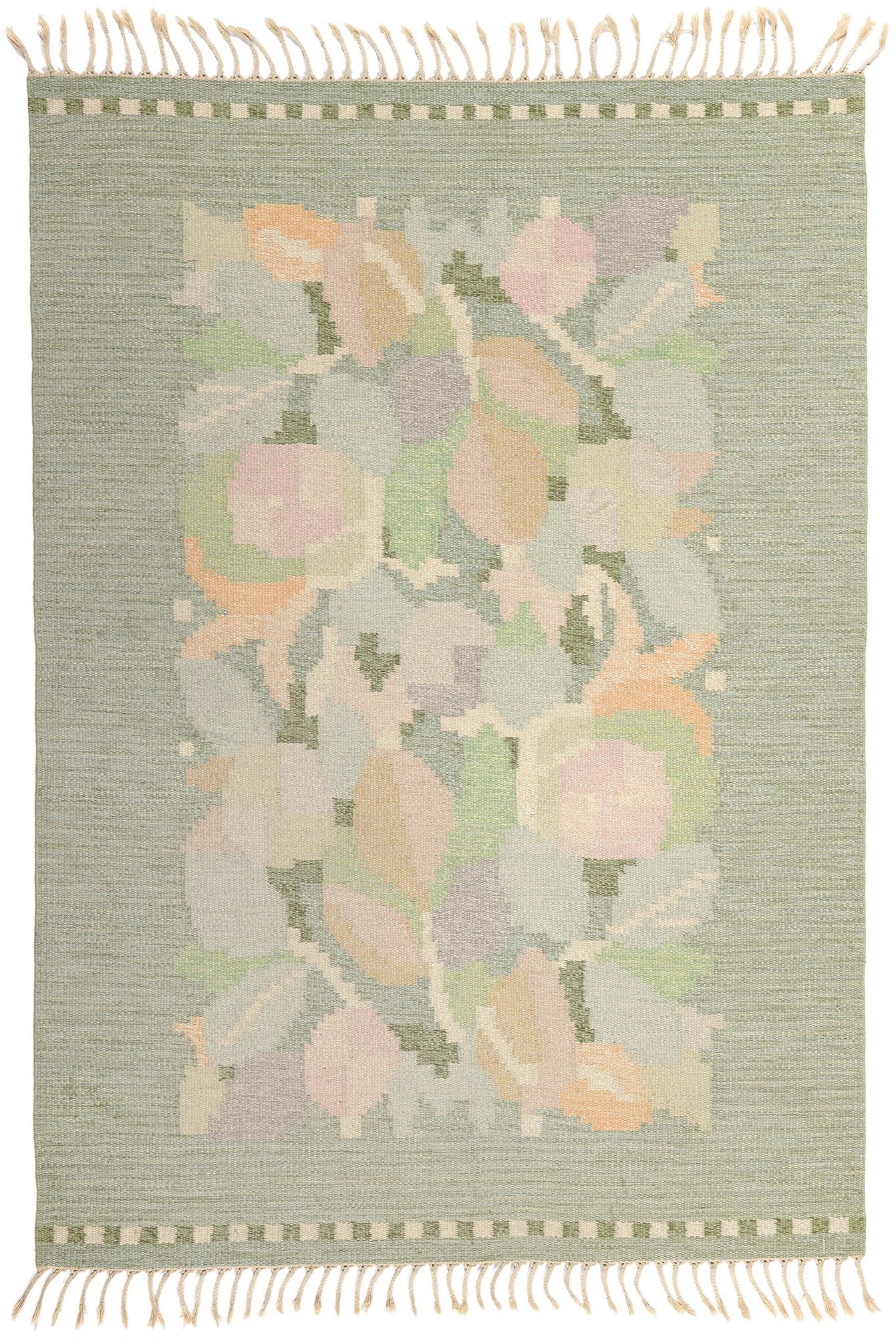 5 x 8 Ingegerd Silow Vintage Swedish Rollakan Rug 78836