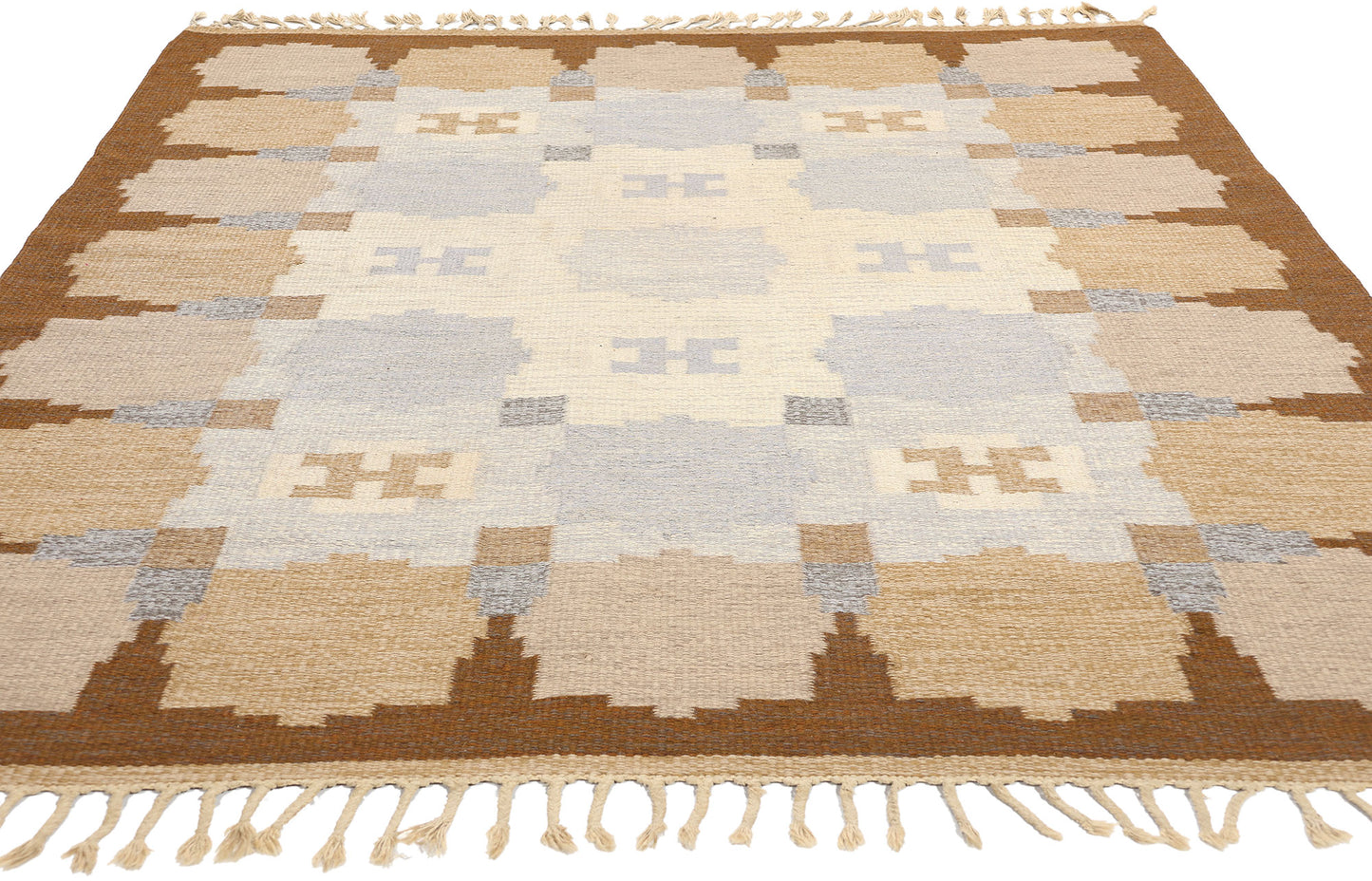 5 x 8 Ingegerd Silow Vintage Swedish Rollakan Rug 78815