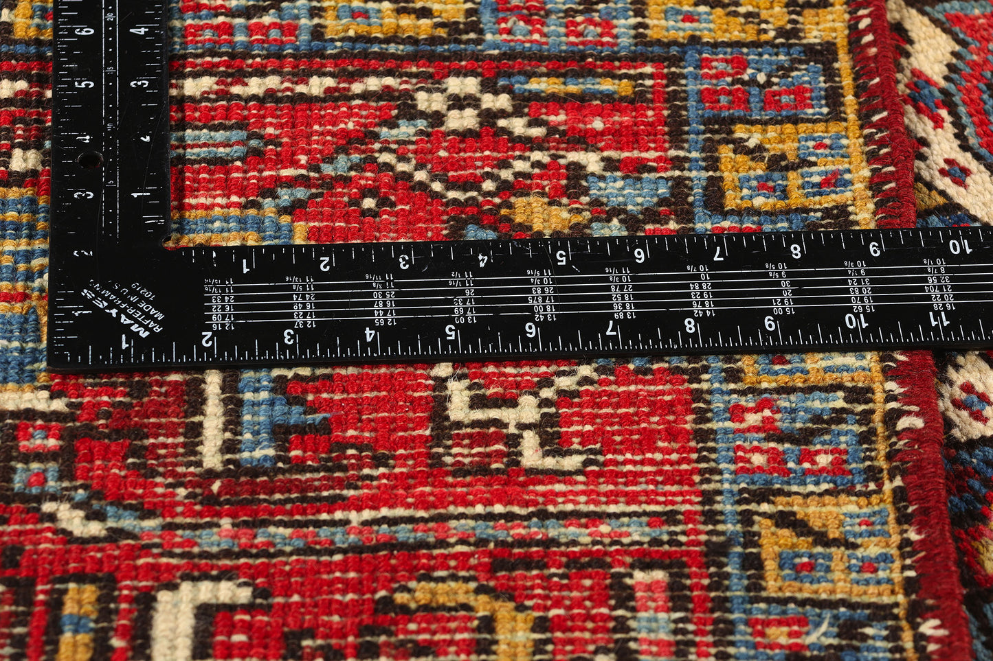 7 x 9 Antique Ivory Persian Dragon Serapi Heriz Rug 78768