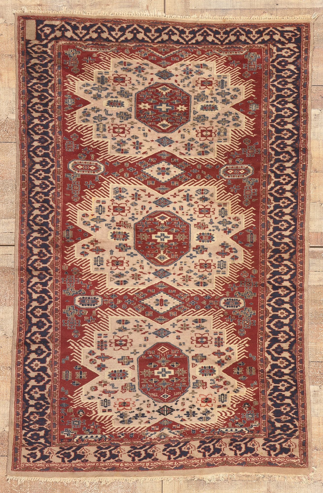 4 x 6 Vintage Pakistani Kazak Rug 78712