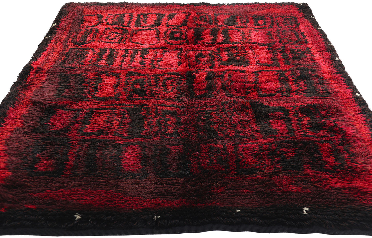 4 x 7 Vintage Finnish Rya Ryijy Rug 78469