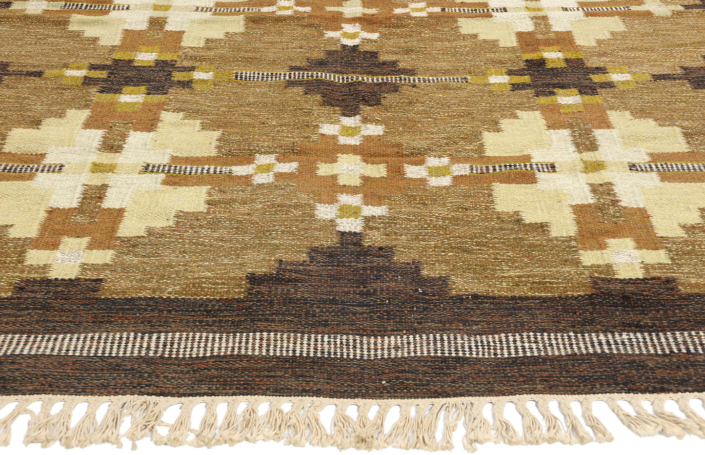 6 x 9 Kullaberg HLO Vintage Swedish Rollakan Rug 78834