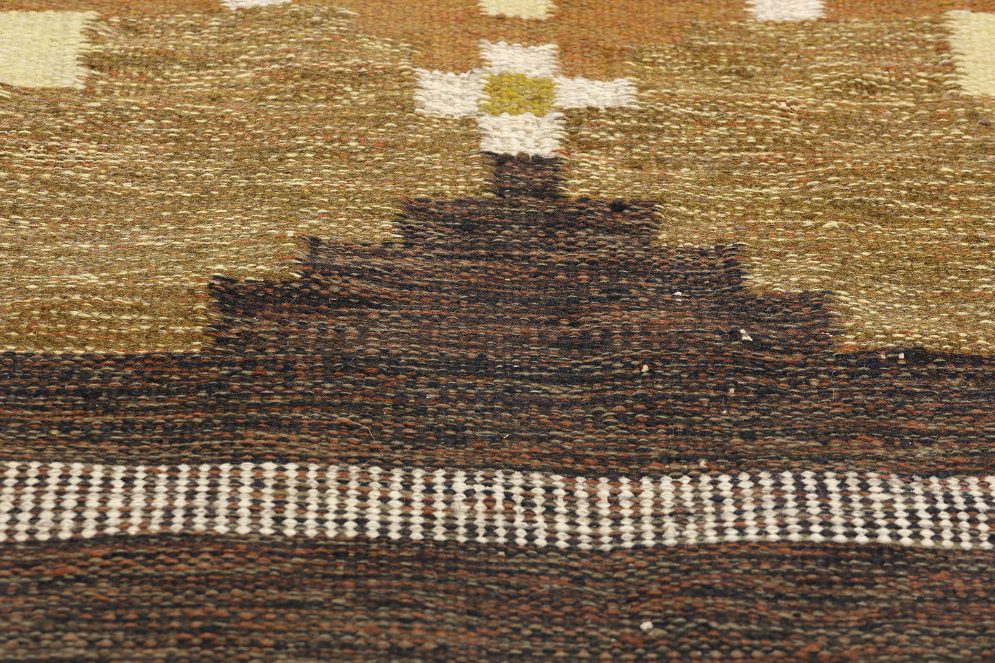 6 x 9 Kullaberg HLO Vintage Swedish Rollakan Rug 78834