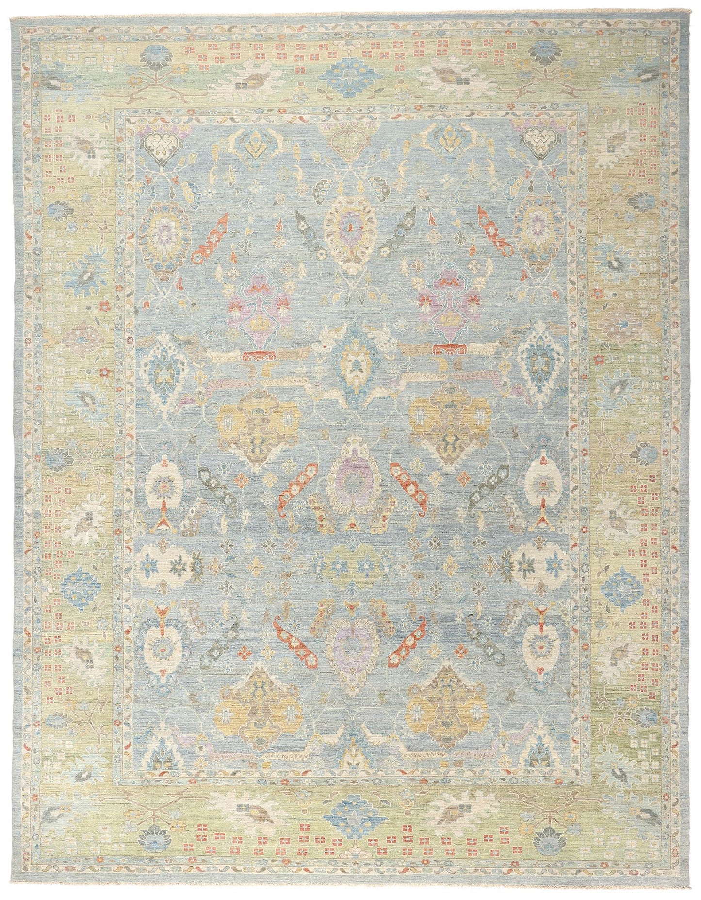 13 x 17 Modern Light Blue Persian Sultanabad Rug 61292
