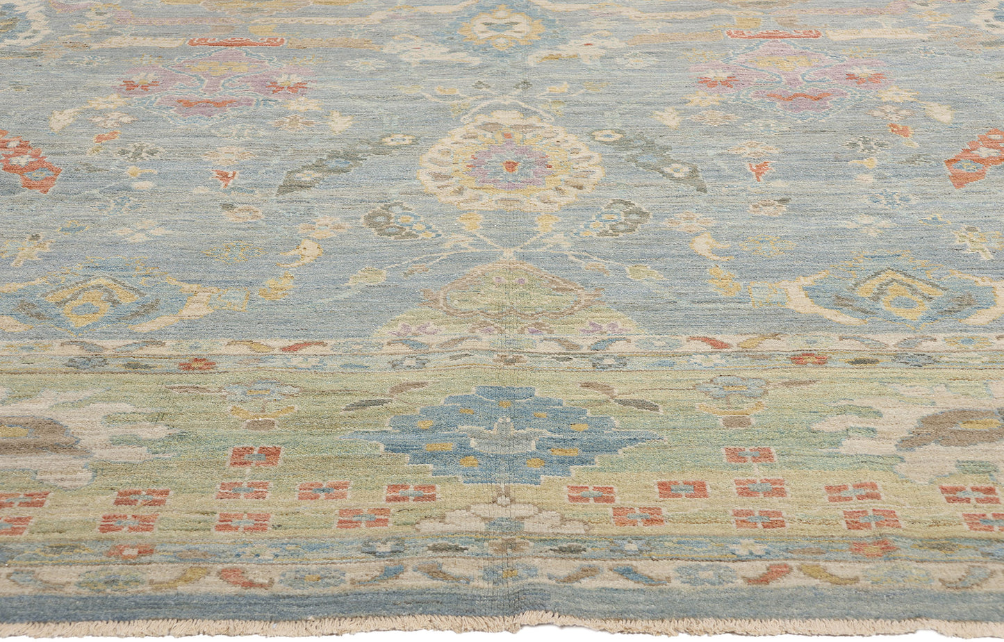 13 x 17 Modern Light Blue Persian Sultanabad Rug 61292