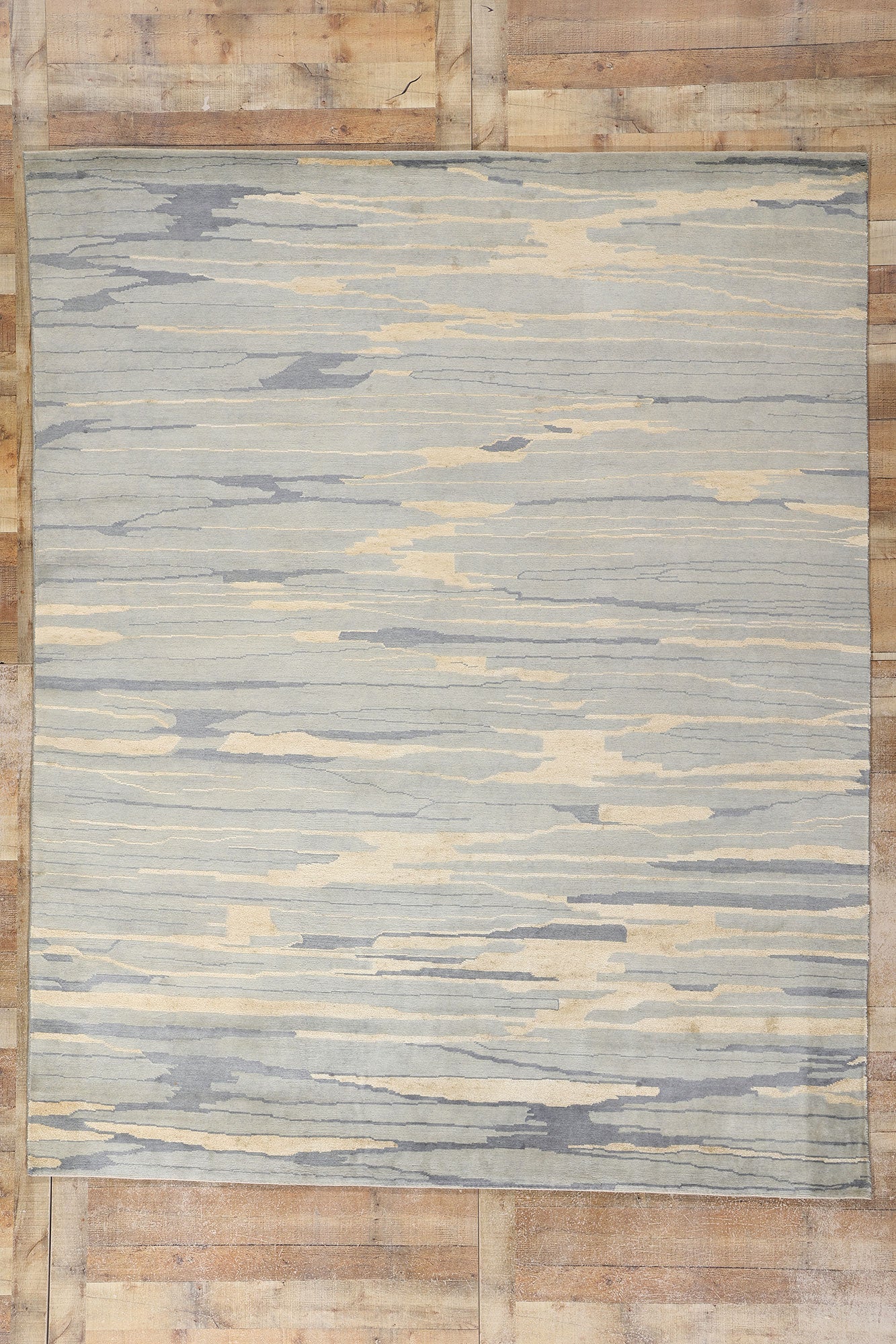 8 x 10 Contemporary Abstract Seaside Biophilic Rug 31145