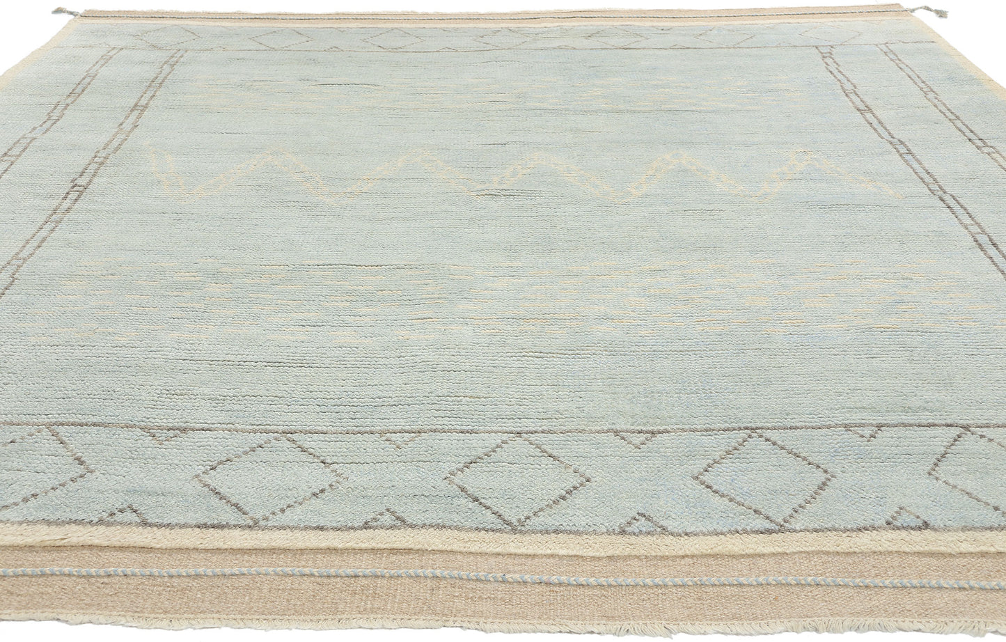 8 x 10 Light Blue Bohemian Moroccan Rug 31244