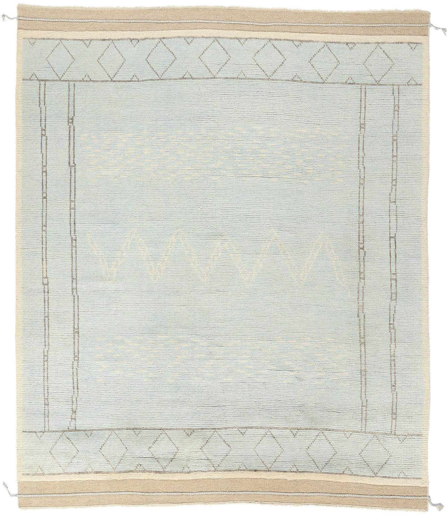 8 x 10 Light Blue Bohemian Moroccan Rug 31244