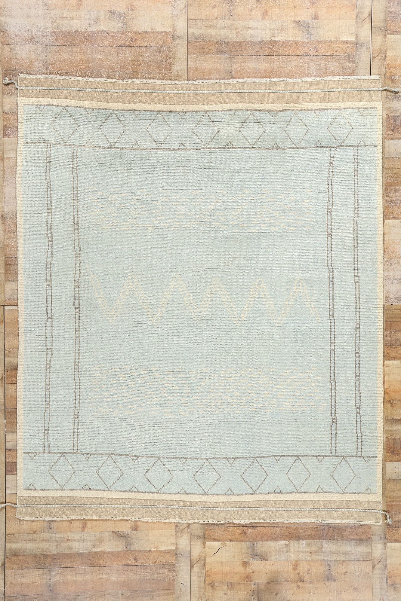 8 x 10 Light Blue Bohemian Moroccan Rug 31244