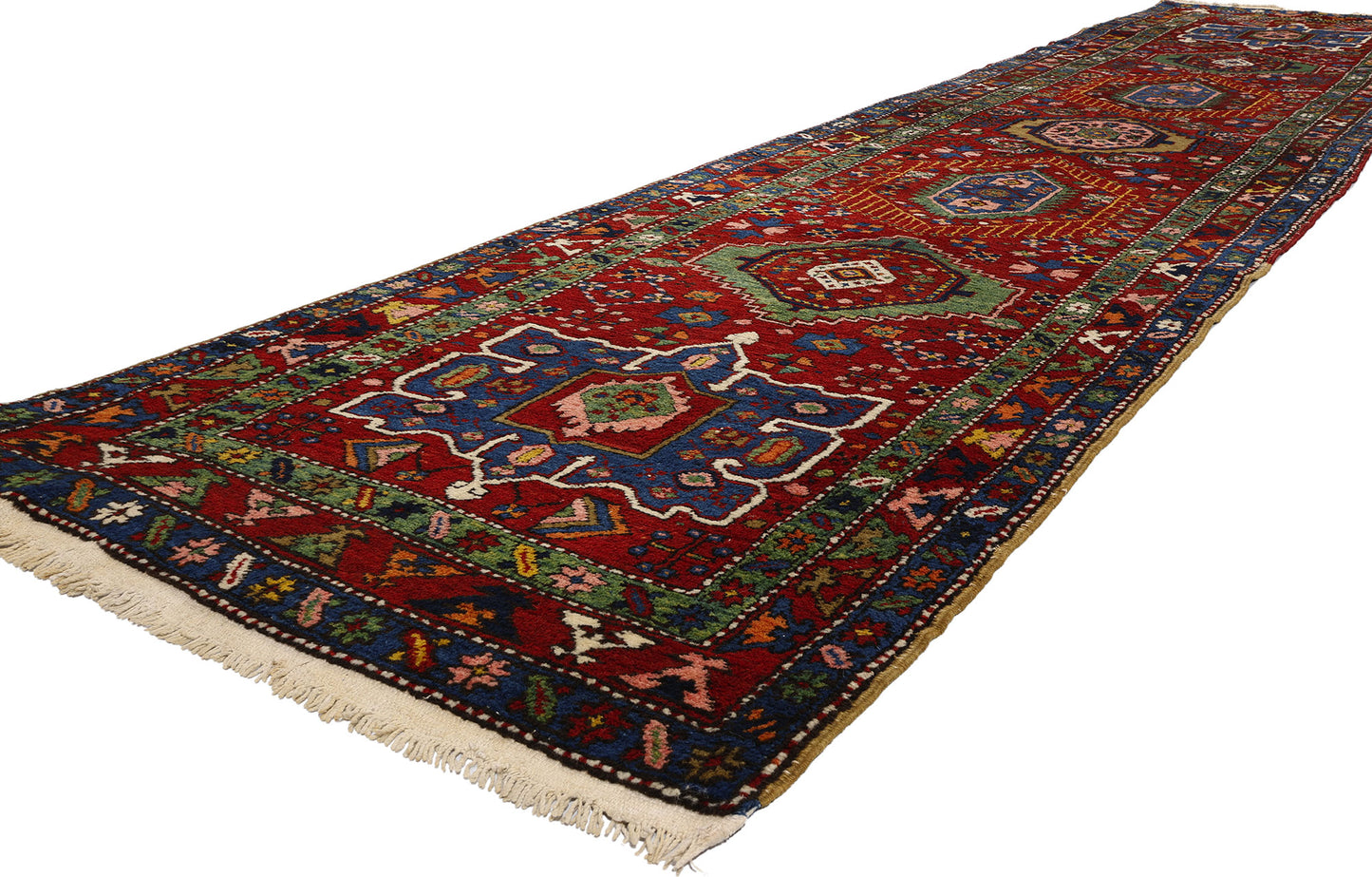 3 x 16 Vintage Persian Karaja Heriz Rug 53872