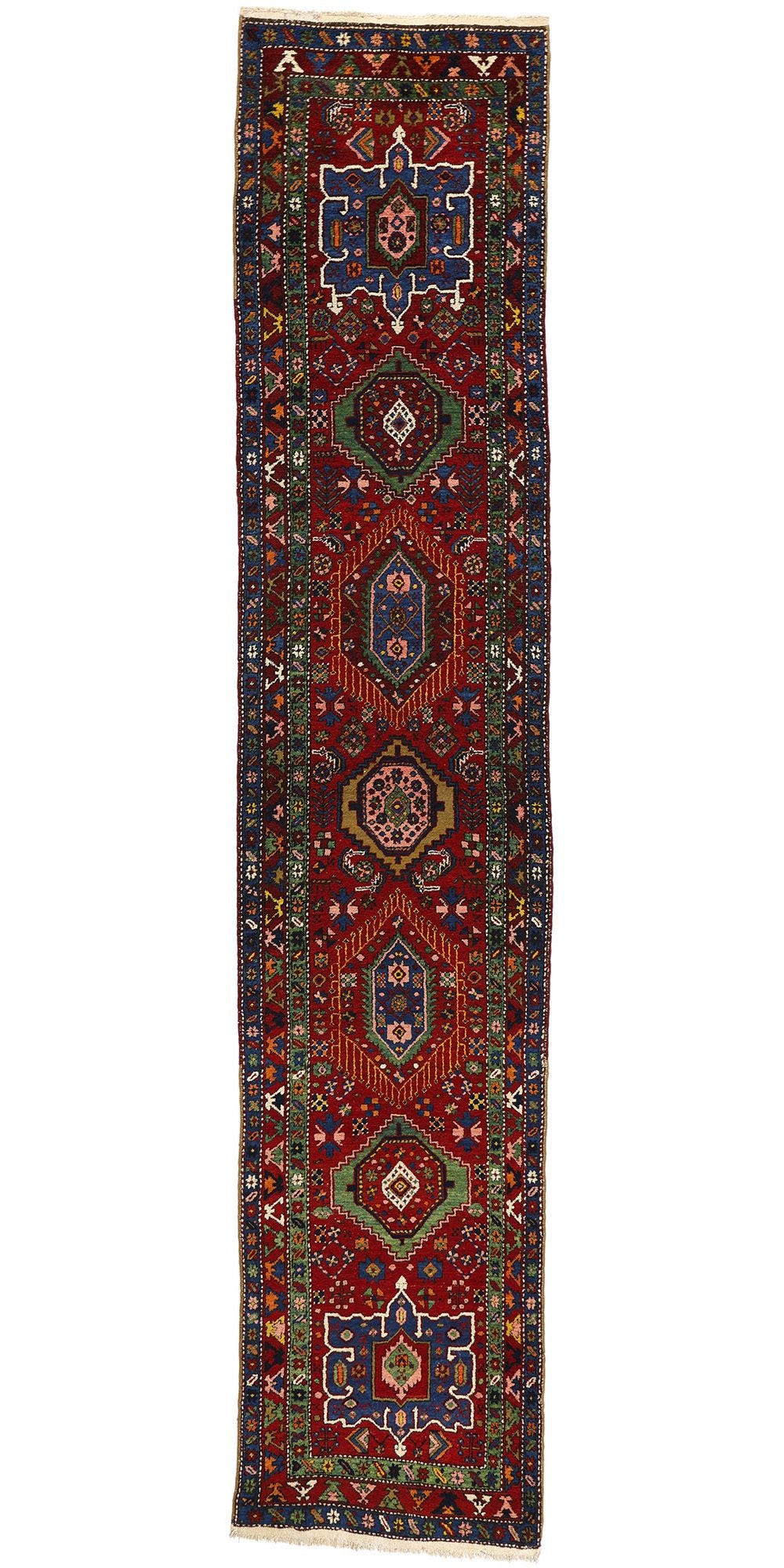3 x 16 Vintage Persian Karaja Heriz Rug 53872