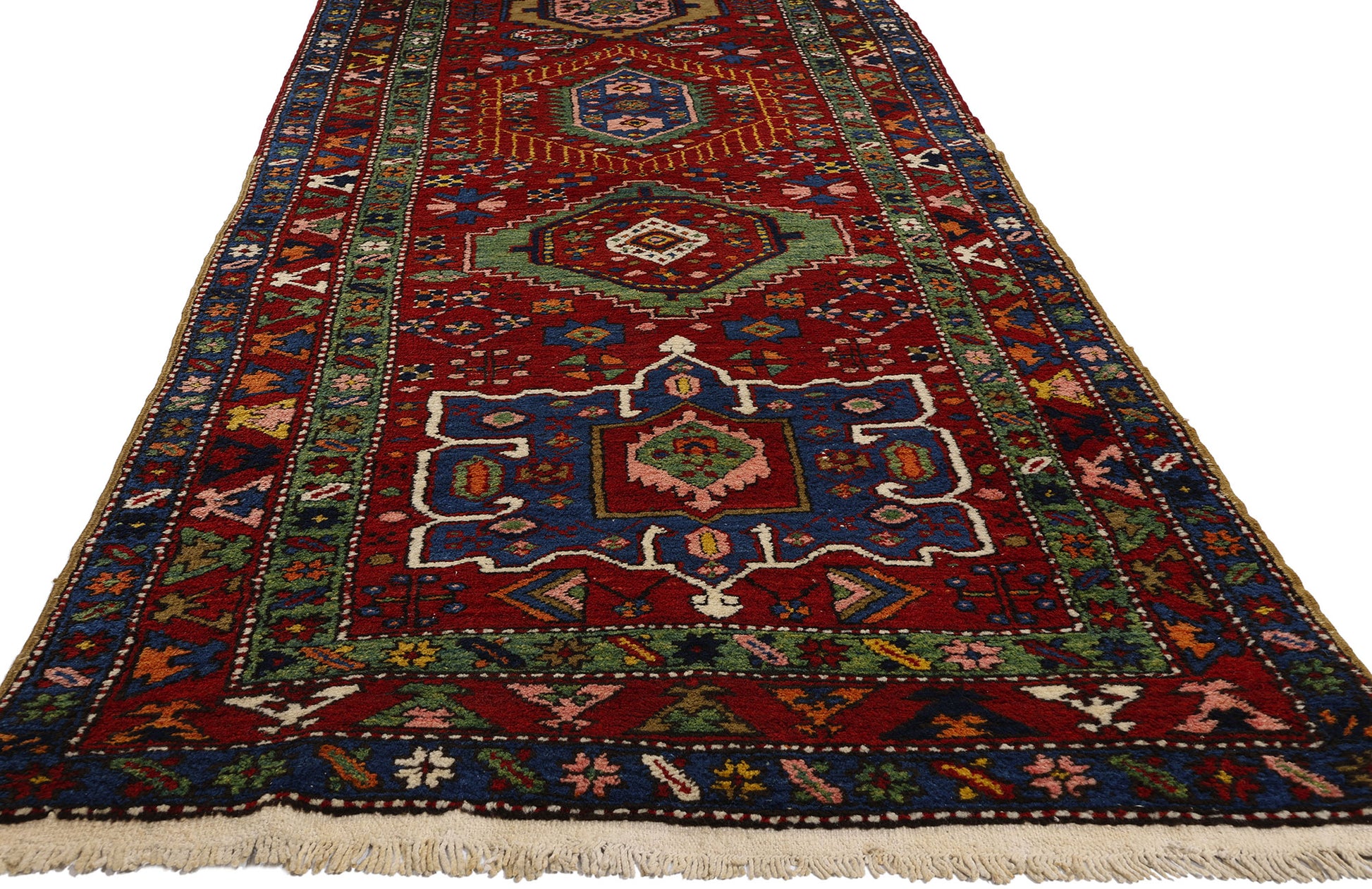 3 x 16 Vintage Persian Karaja Heriz Rug 53872
