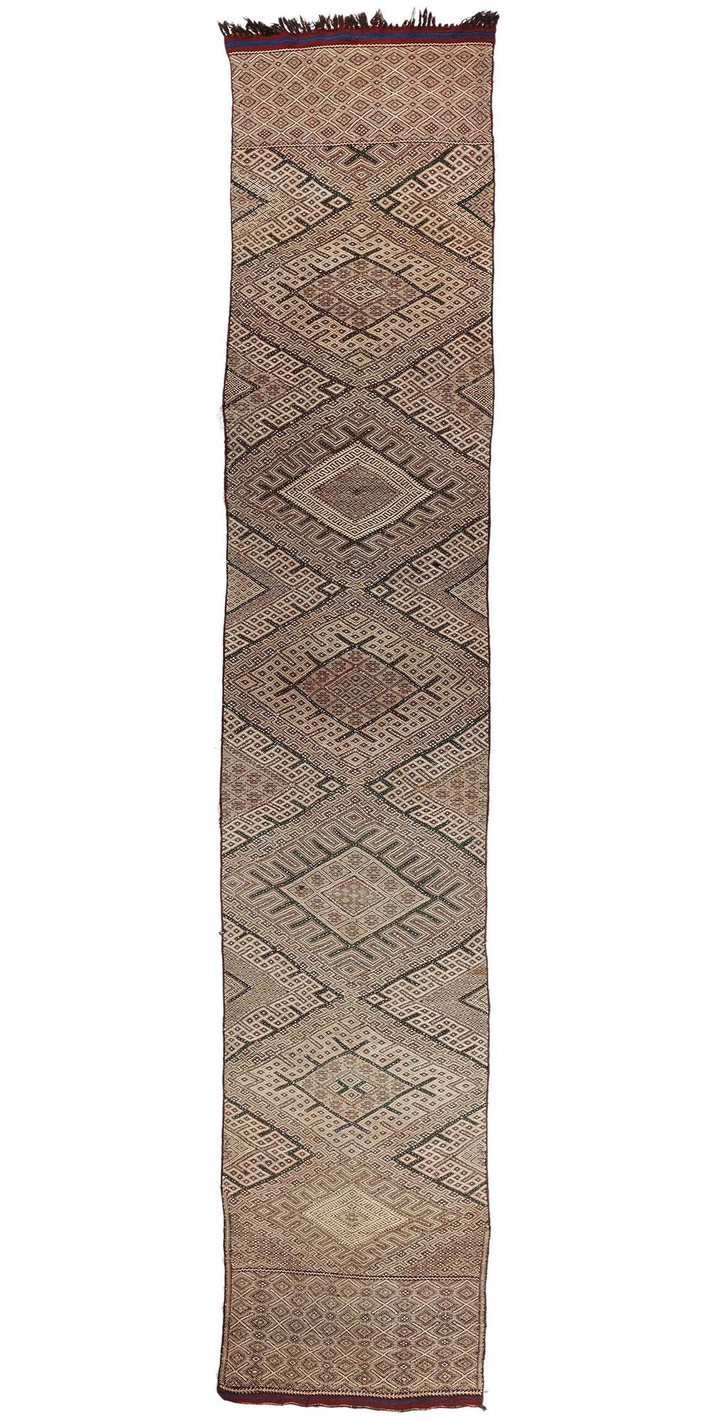 3 x 18 Vintage Zemmour Moroccan Kilim Rug 21843