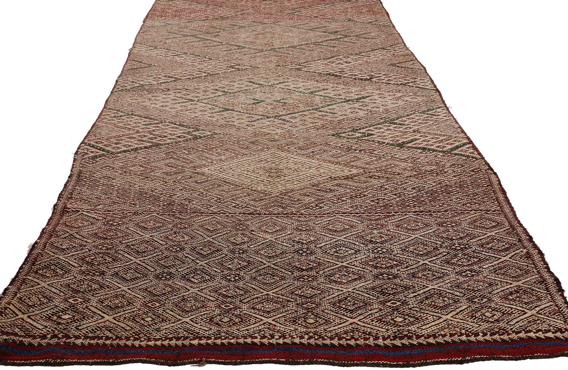 3 x 18 Vintage Zemmour Moroccan Kilim Rug 21843