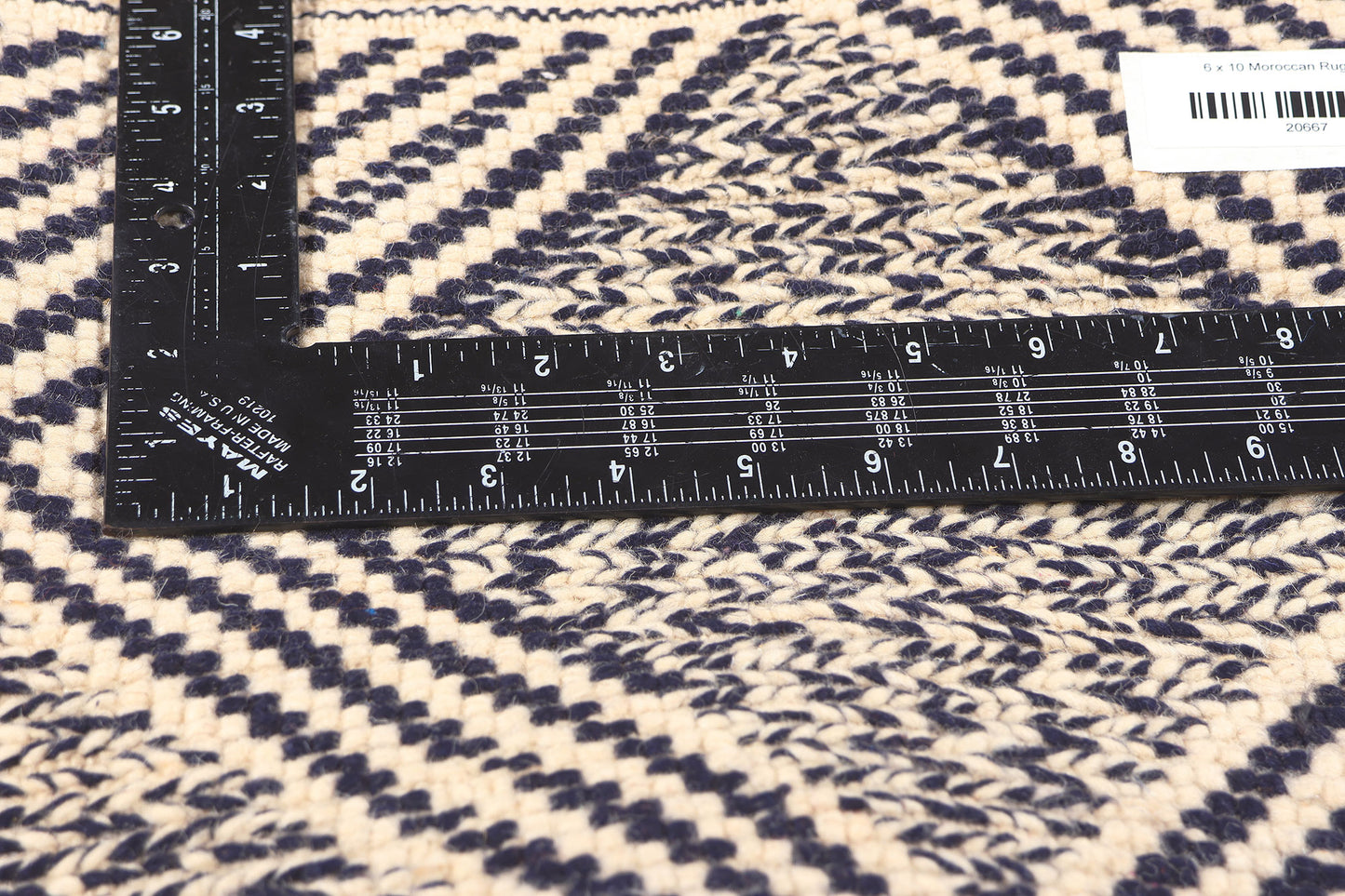 6 x 10 Modern Beni Mrirt High-Low Moroccan Rug 20667