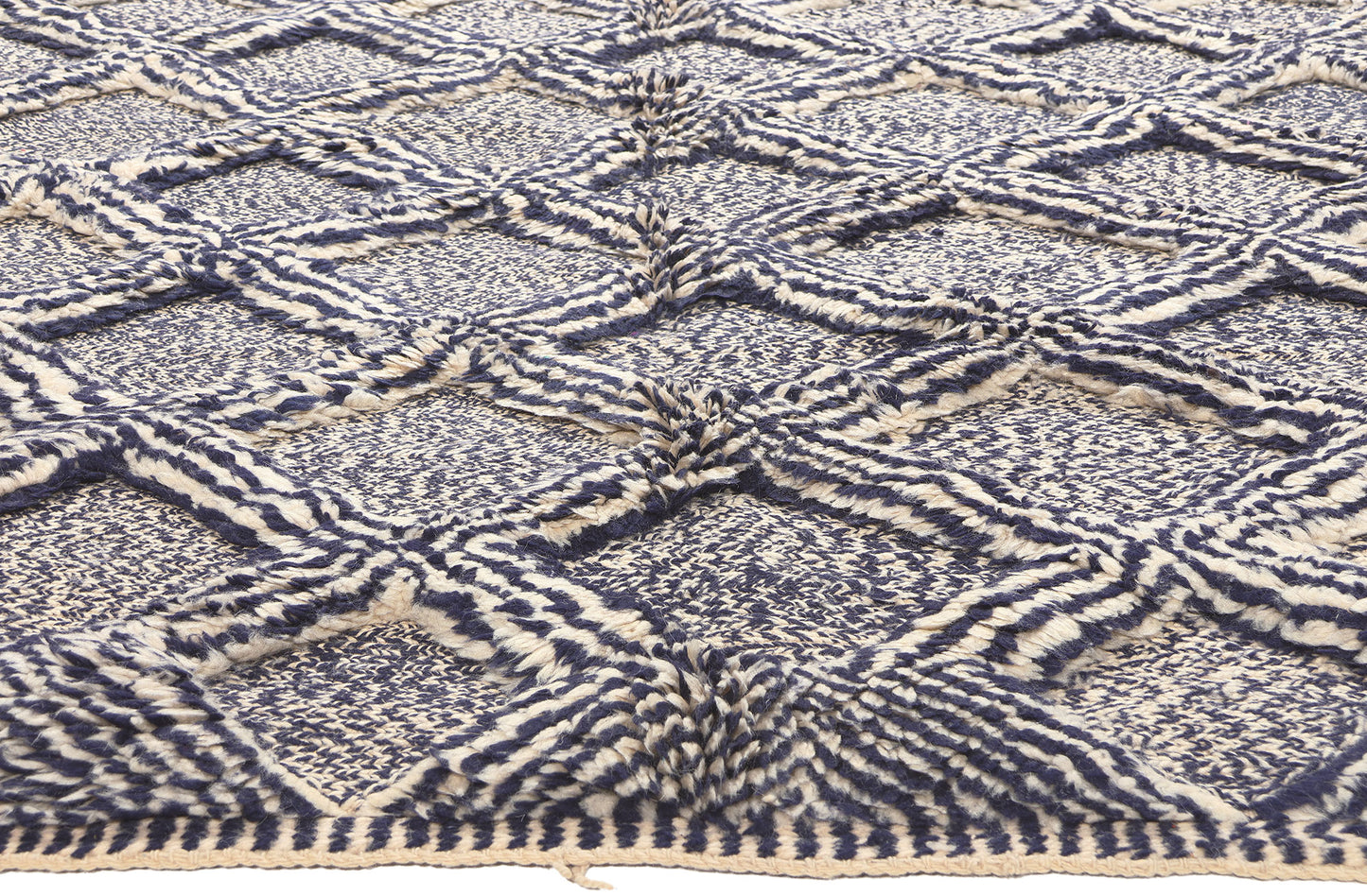 6 x 10 Modern Beni Mrirt High-Low Moroccan Rug 20667