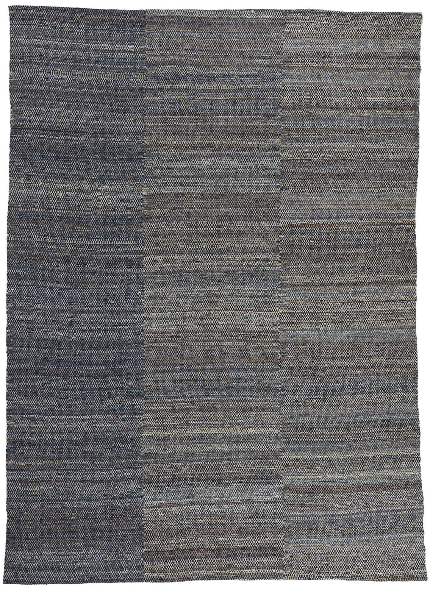 9 x 12 Modern Blue Earth-Tone Kilim Rug 81098