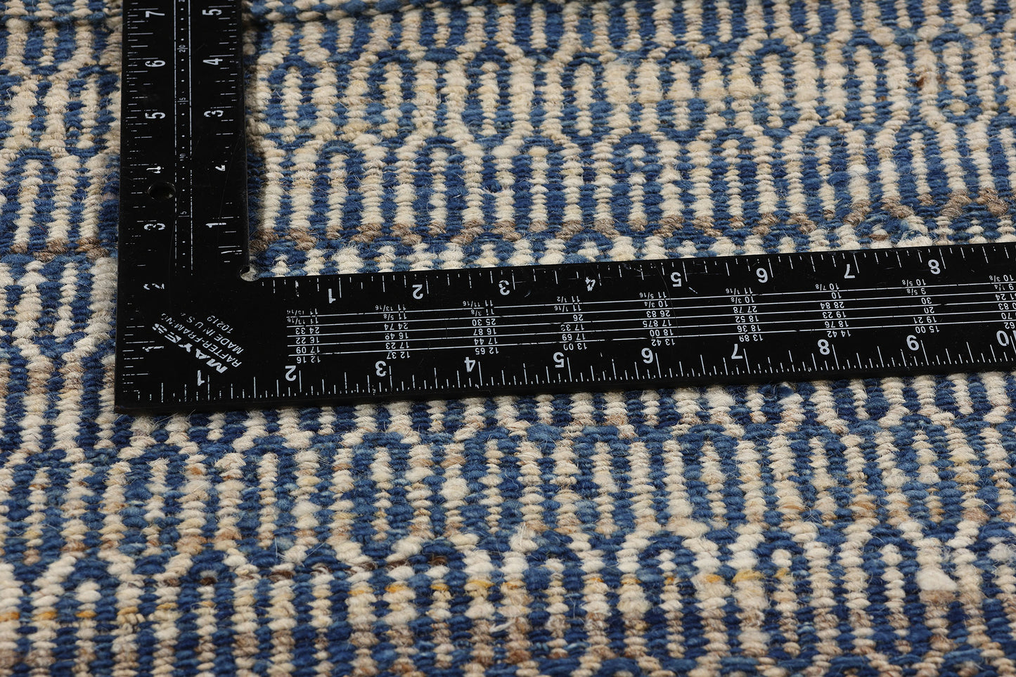 9 x 12 Modern Blue Earth-Tone Geometric Kilim Rug 81102