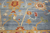 11 x 15 Colorful Turkish Blue Oushak Rug 52368