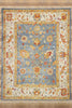 11 x 15 Colorful Turkish Blue Oushak Rug 52368