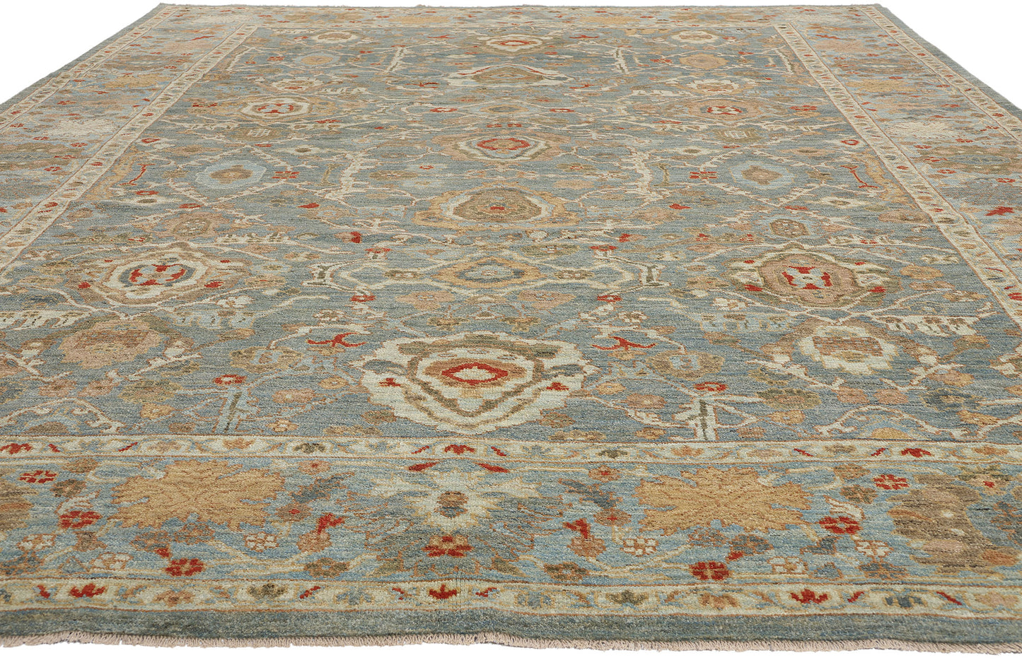 10 x 14 Modern Blue Persian Sultanabad Rug 61299