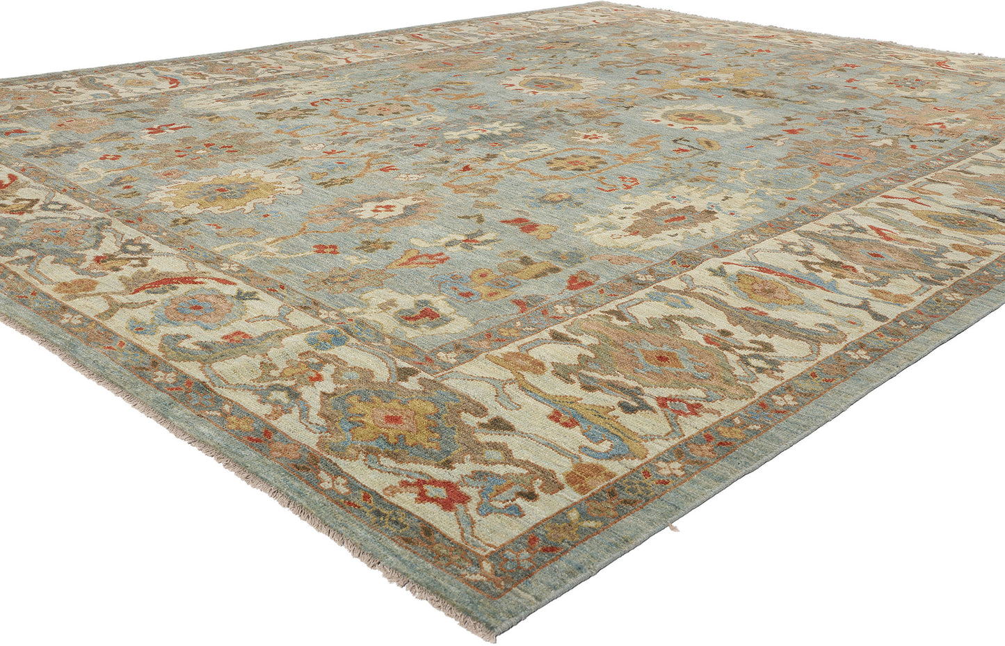11 x 14 Modern Blue Persian Sultanabad Rug 61285