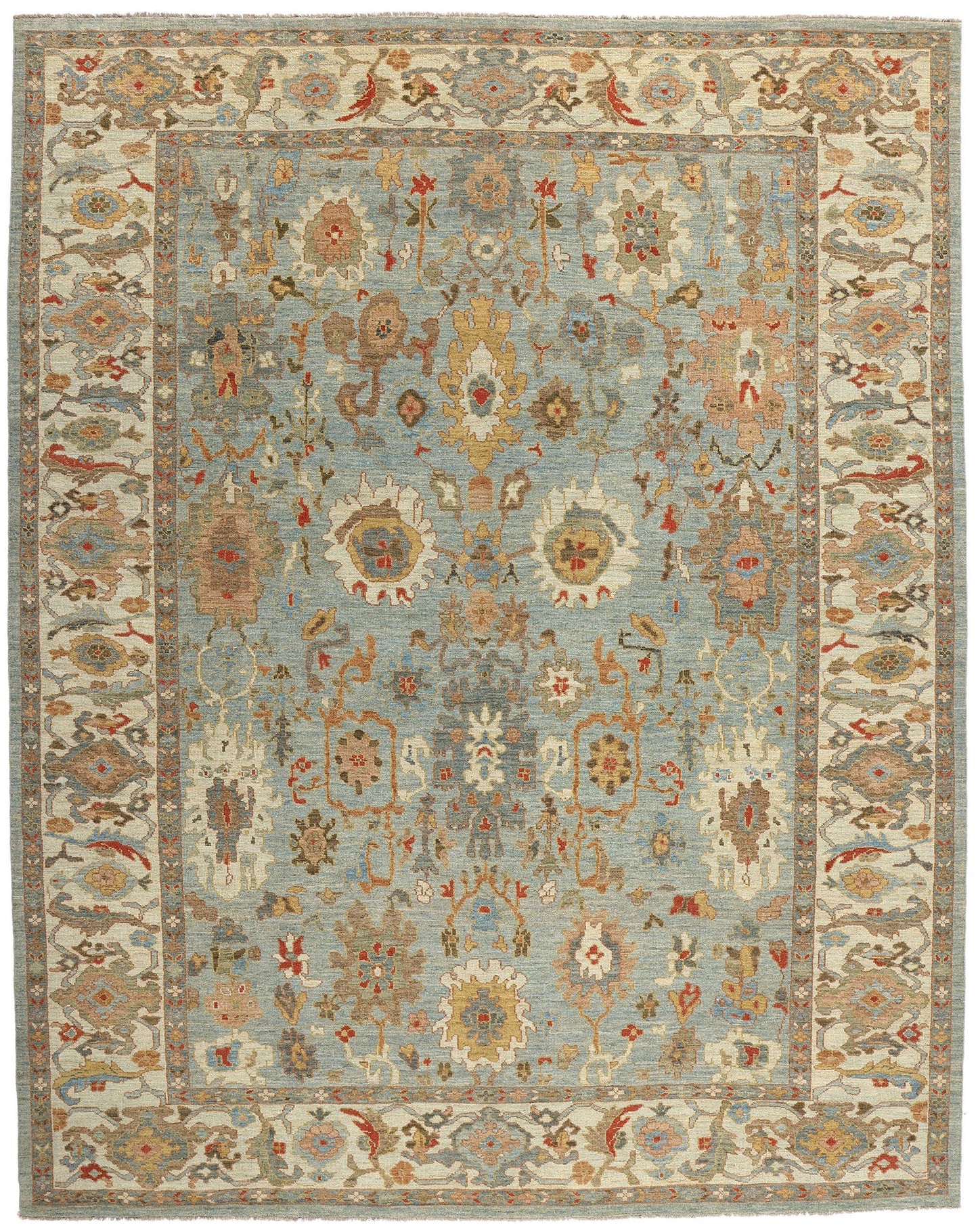 11 x 14 Modern Blue Persian Sultanabad Rug 61285
