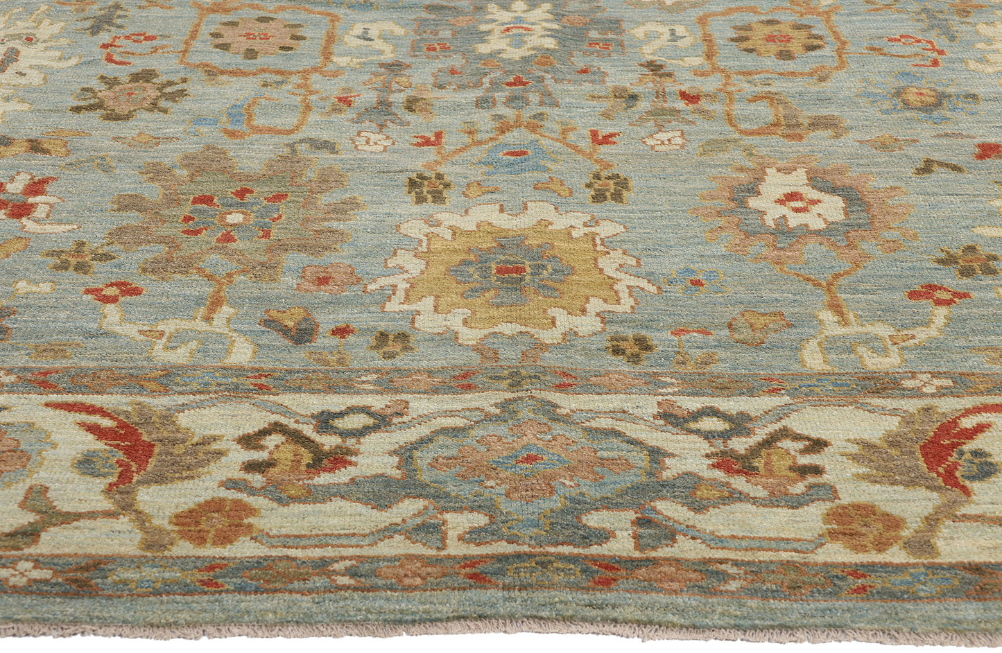 11 x 14 Modern Blue Persian Sultanabad Rug 61285
