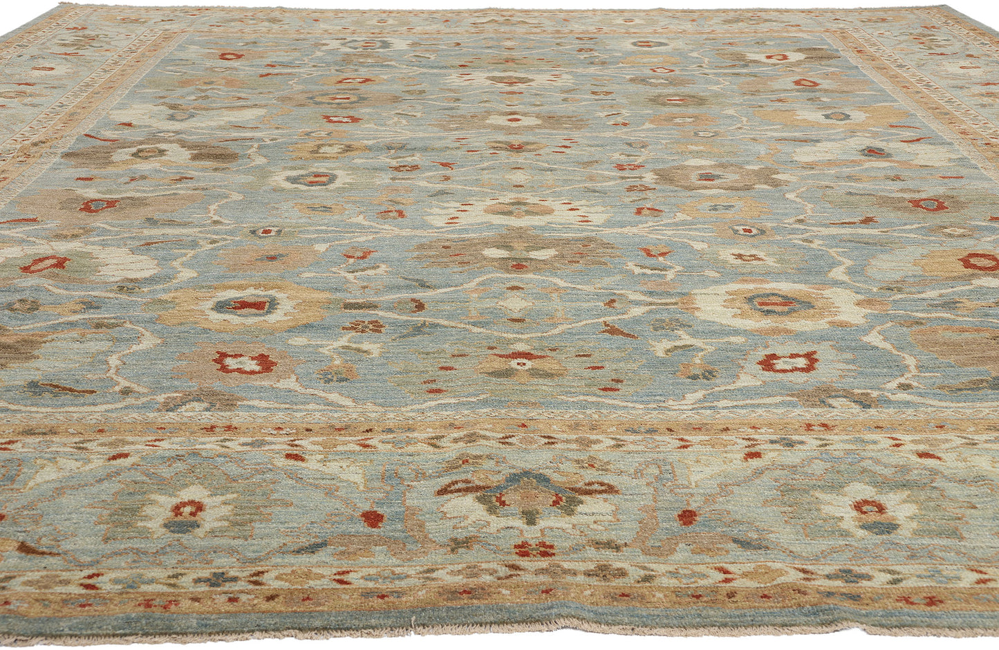13 x 16 Modern Blue Persian Sultanabad Rug 61279