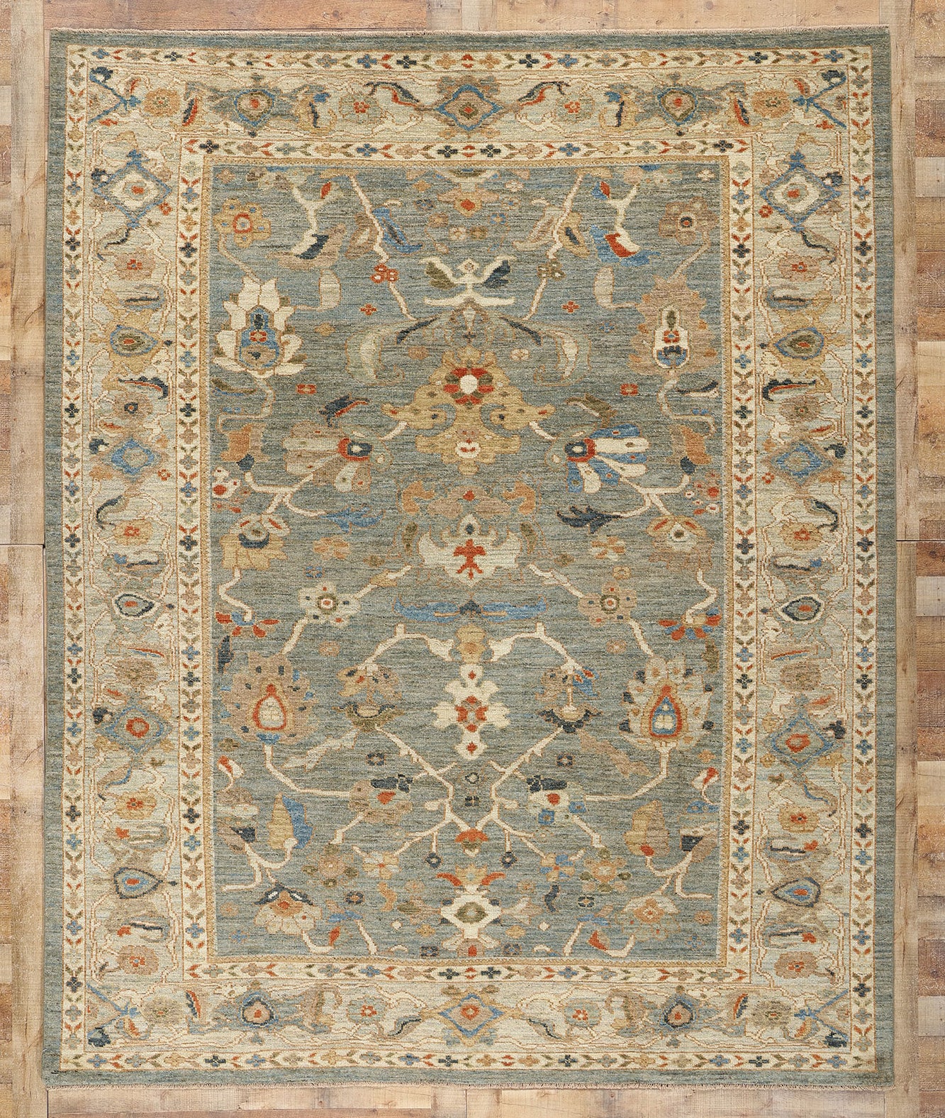 8 x 10 Modern Blue Persian Sultanabad Rug 61288