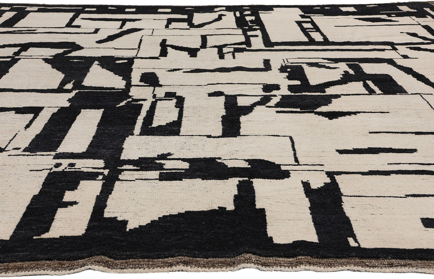 9 x 12 Modern Brutalist Moroccan Rug 81079