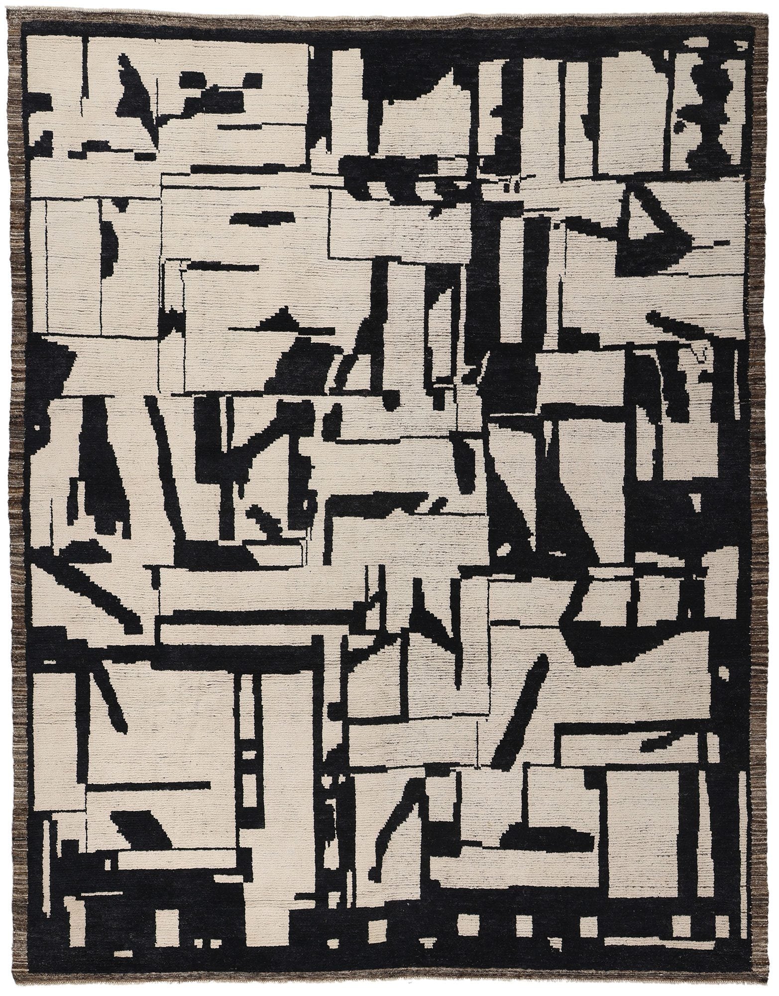 9 x 12 Modern Brutalist Moroccan Rug 81079