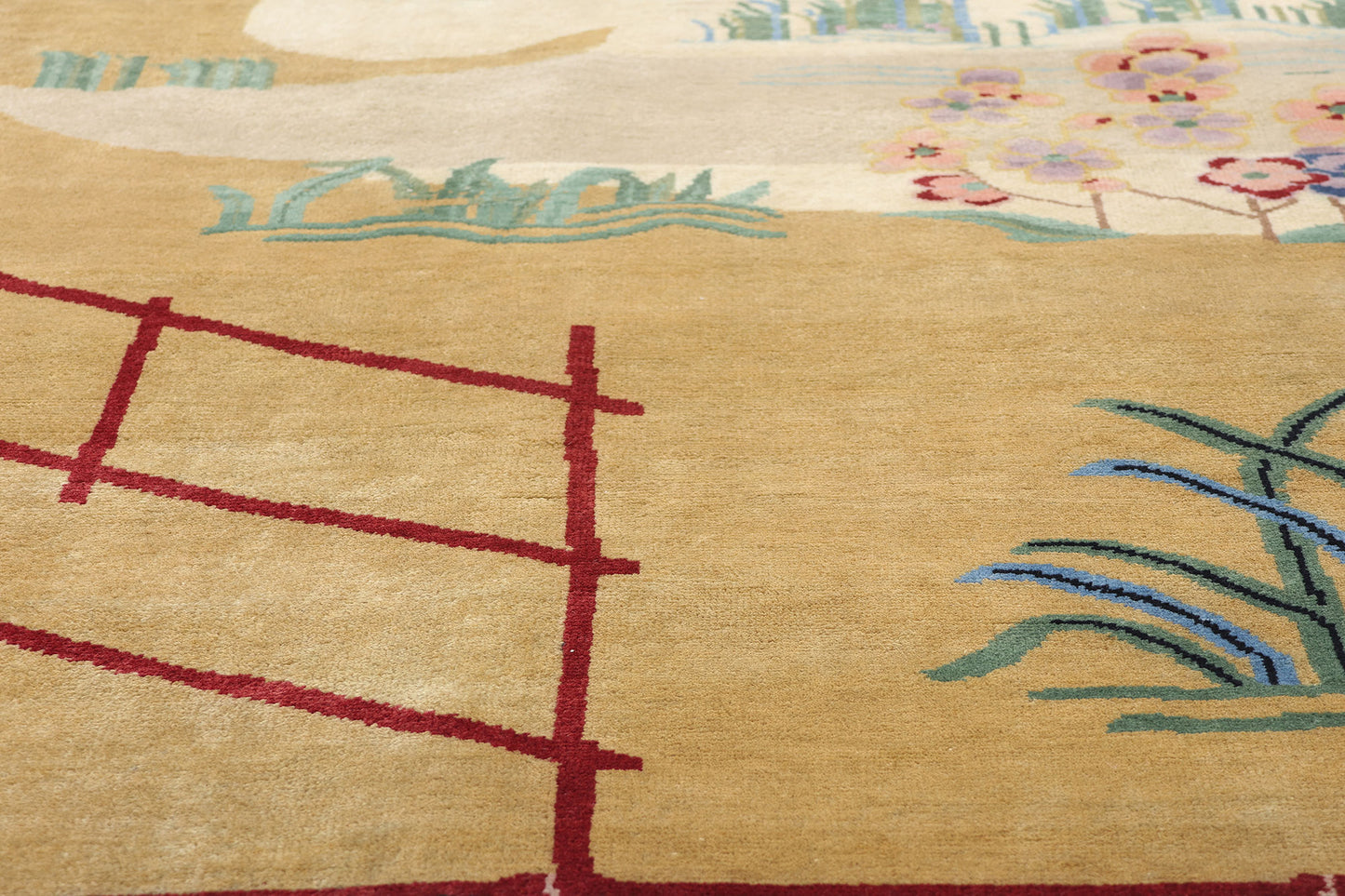 9 x 12 Modern Chinese Art Deco Pictorial Rug 31332