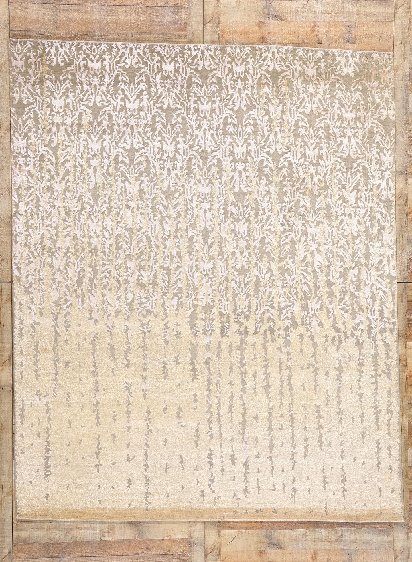 8 x 10 Modern Erased Damask Rug 31135